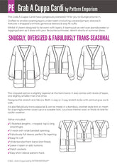 Grab A Cuppa Cardi | Oversized Cardi PDF Sewing Pattern